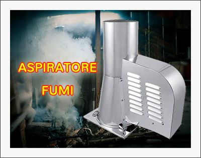 Aspiratore fumi della combustione per canne fumarie con tiraggio e/o depressione insufficiente